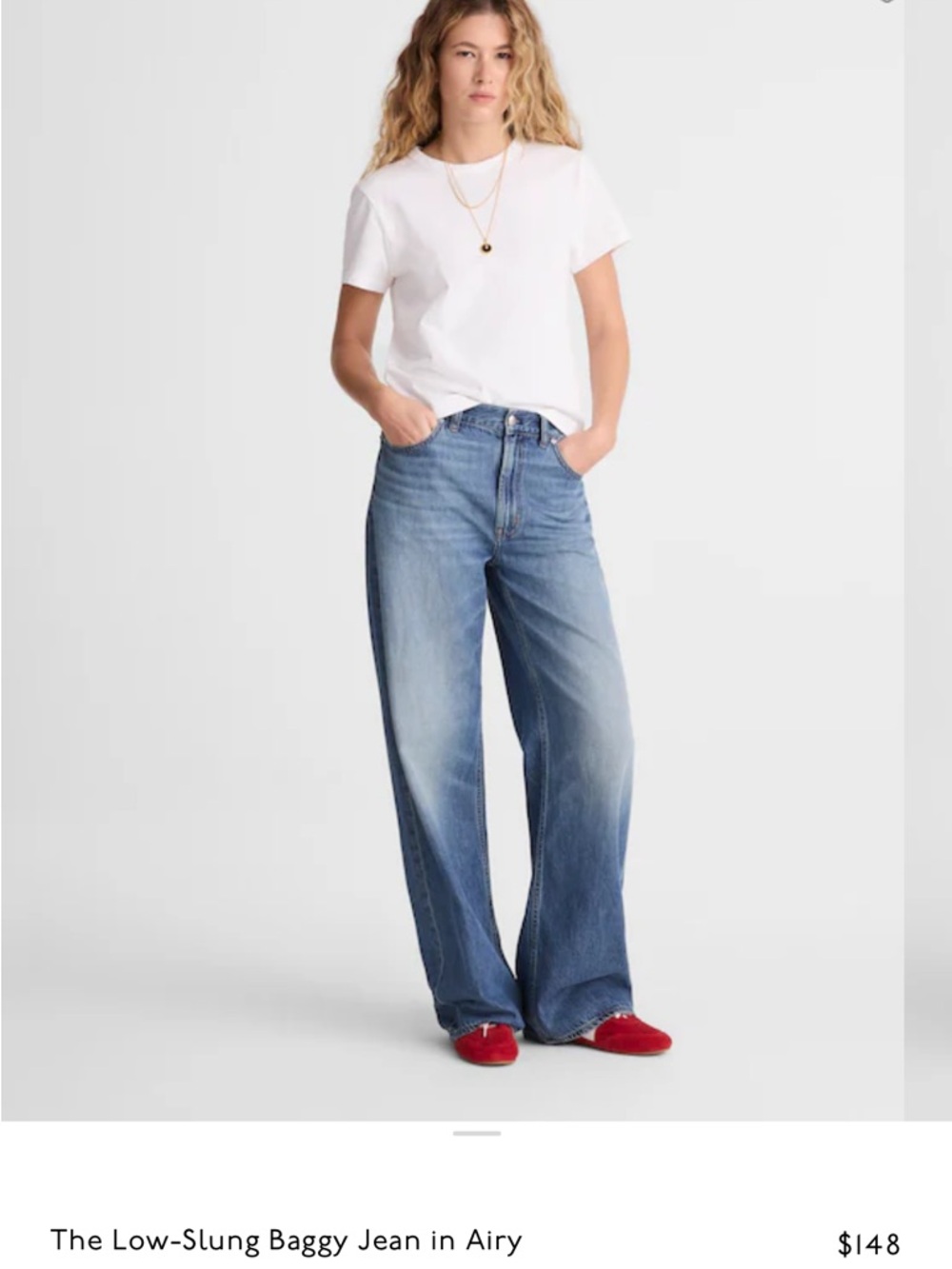 Madewell Wide-Leg Low-Slung Jeans in Light Blue